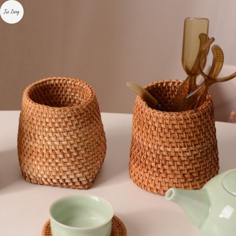 Cốc tre đựng đồ decor xinh xắn handmade 100% thân thiện với môi trường
