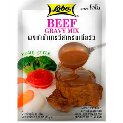 [Lobo Thái] Gia vị Sốt Nâu Gravy 25g / Beef Gravy Mix Lobo. Làm Xốt khoai tây nghiền, sốt bò nướng, sốt gà chiên