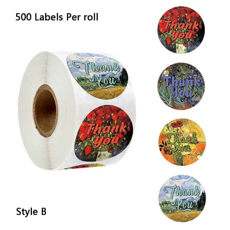 HANDMADE Set 500 Miếng Dán Chữ Thank You