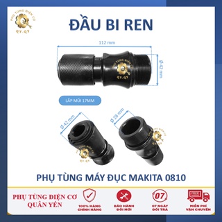 Đầu bi ốc 0810 phi 42 - 45 - ren - total lắp cho máy đục bê tông 17 ly 0810