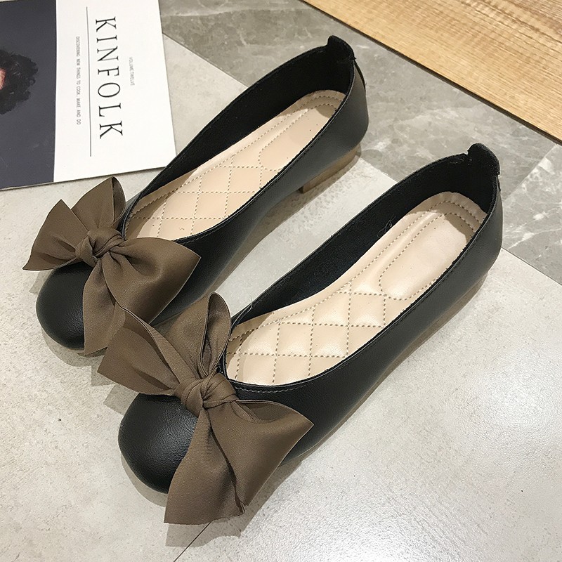 Giày Búp Bê Phối Nơ Xinh Xắn Dành Cho Nữ Size Xl 41 42 43 | BigBuy360 - bigbuy360.vn