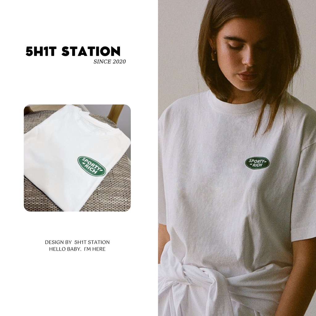 ÁO THUN SPORTY RICH / COTTON 100% / 5H1T