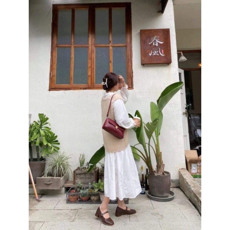 Giày Mary Jane mũi tròn chuẩn Hàn