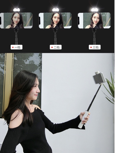 Tripod selfie có led kèm theo và điều khiển từ xa  ( 3 in 1 ) | BigBuy360 - bigbuy360.vn