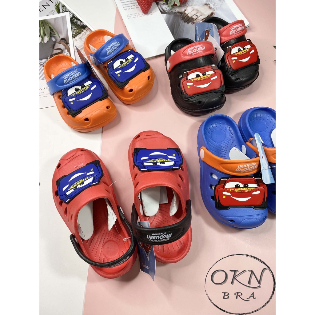 Giày sục bé trai ô tô Lightning McQueen hàng nhập khẩu Thái Lan