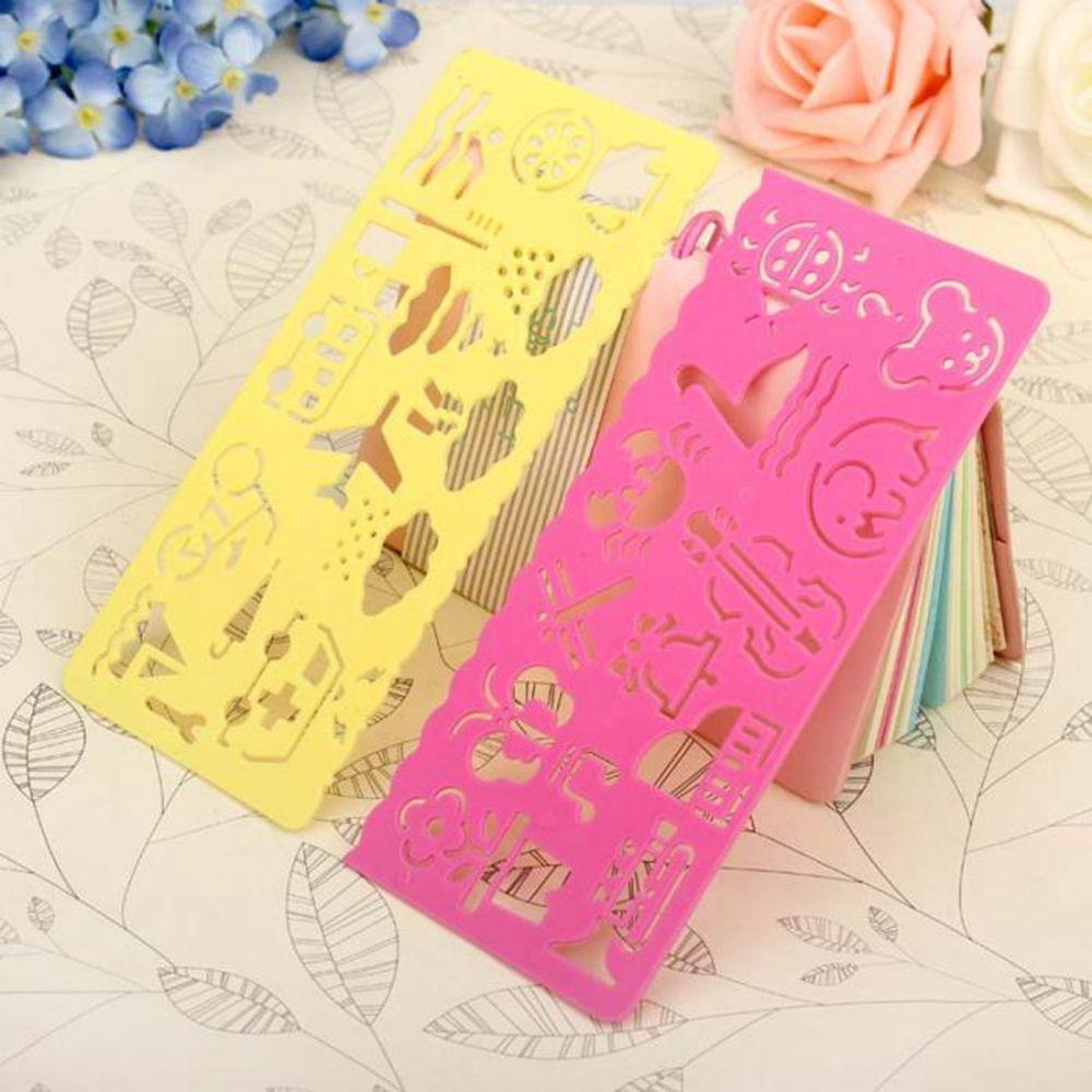 LUOL Set 4 Thước Hình Học Họa Tiết Động Vật Vui Nhộn Cho Bé