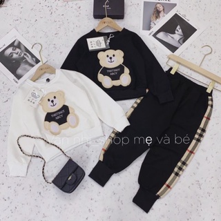 Bộ nỉ bông cho bé gái 17_21kg