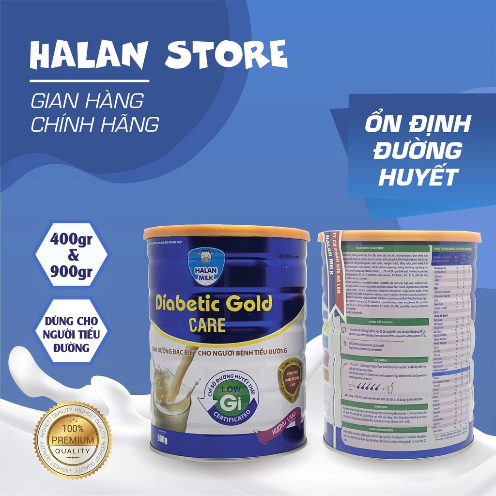 [Mã GROSALE2703 giảm 8% đơn 250K] Sữa tiểu đường DIABETIC GOLD CARE 900g - giúp ổn định đường huyết | BigBuy360 - bigbuy360.vn