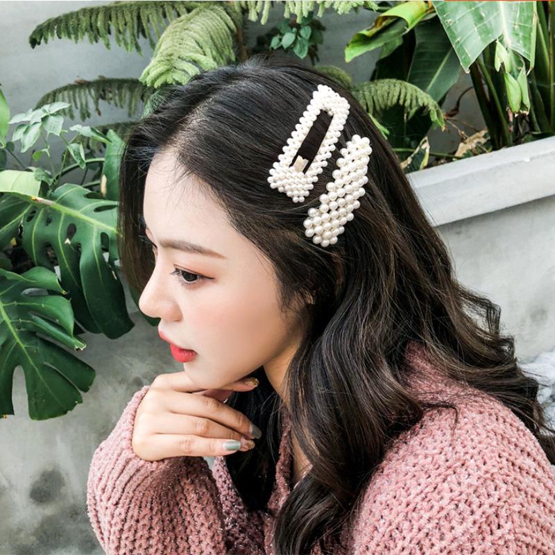 Kẹp tóc ngọc trai phong cách Hàn Quốc