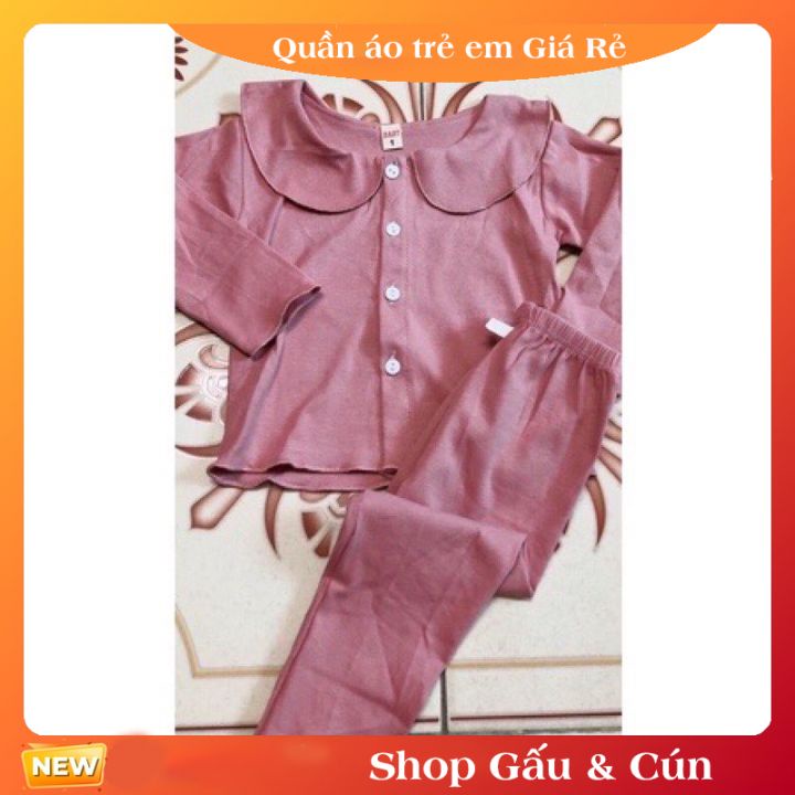 Bộ quần áo thu đông cho bé gái chất cotton , tăm mềm mịn, co giãn , thấm hút mồ hôi tốt 6kg -11kg