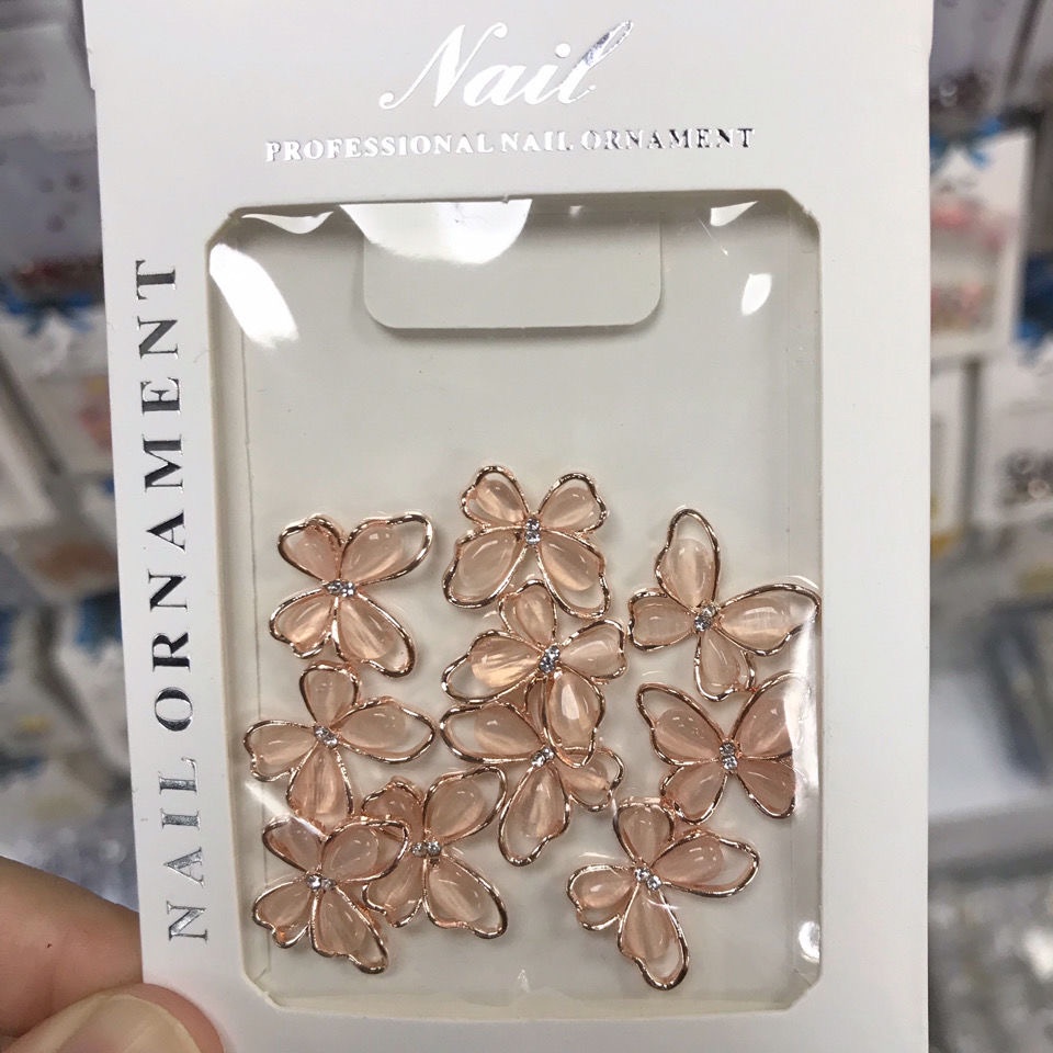 Set 10 charm bướm 3D đính móng tay nghệ thuật