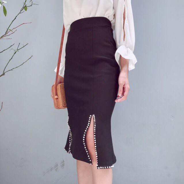 12.12 Xả - [có size eo < 95cm] Chân Váy Xẻ 2 Tà Đính Hạt - Chân Váy Bút Chì - Chân Váy Công Sở Size Đại Y88 ' 2021 . ᴬ : | BigBuy360 - bigbuy360.vn