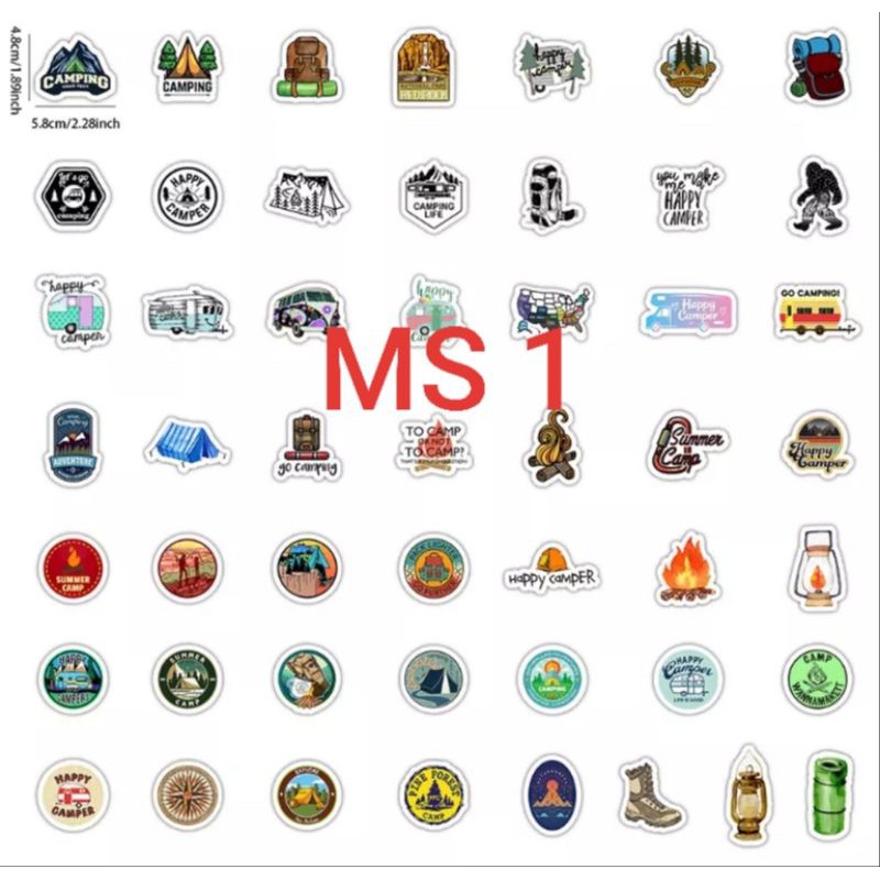 sticker pvc outdoor - camping