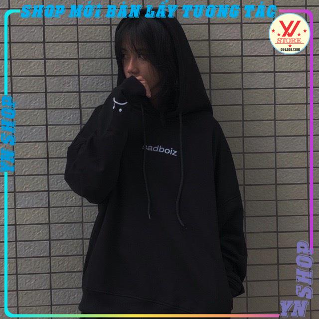 Áo Hoodie Sadboiz Signature có mũ 2 lớp cotton dày form rộng nam nữ