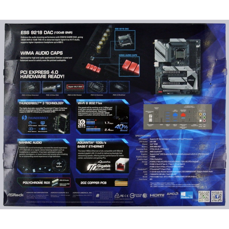 CPU mainstream workstation Intel Xeon W-1250TE và Bo mạch chủ W480 ASRock Creator