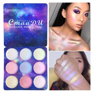 (hàng Mới Về) Bảng Phấn Mắt 9 Màu Phân Cực Bắt Sáng Tạo Khối Hiệu Becu