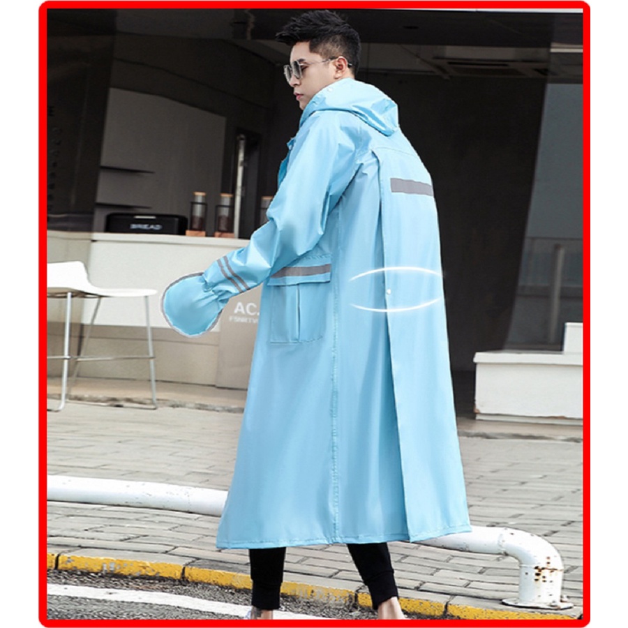 Áo mưa MĂNG TÔ có phản quang, có kính che mặt chất dày dặn, đi mưa không lo bị nước bắn vào mặ