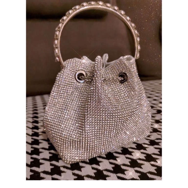 Order 🌸 Túi xách bling đá bạc mini size 16cm