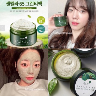 Mặt nạ rửa chiết xuất rau má, trà xanh tươi pureheal's centella 65 green tea pack