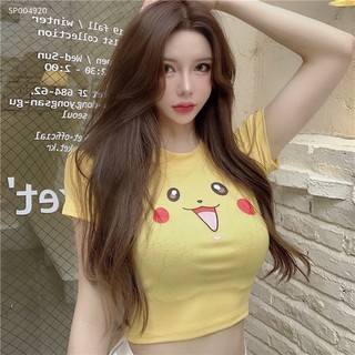 Áo thun croptop pikachu