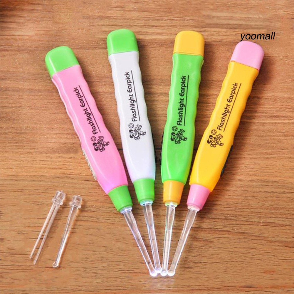 [Hàng mới về] Dụng Cụ Lấy Ráy Tai Có Đèn Led Kèm 3 Đầu Thay Thế