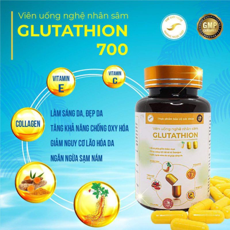 VIÊN UỐNG NGHỆ NHÂN SÂM COLLAGEN GLUTATHIONE 700