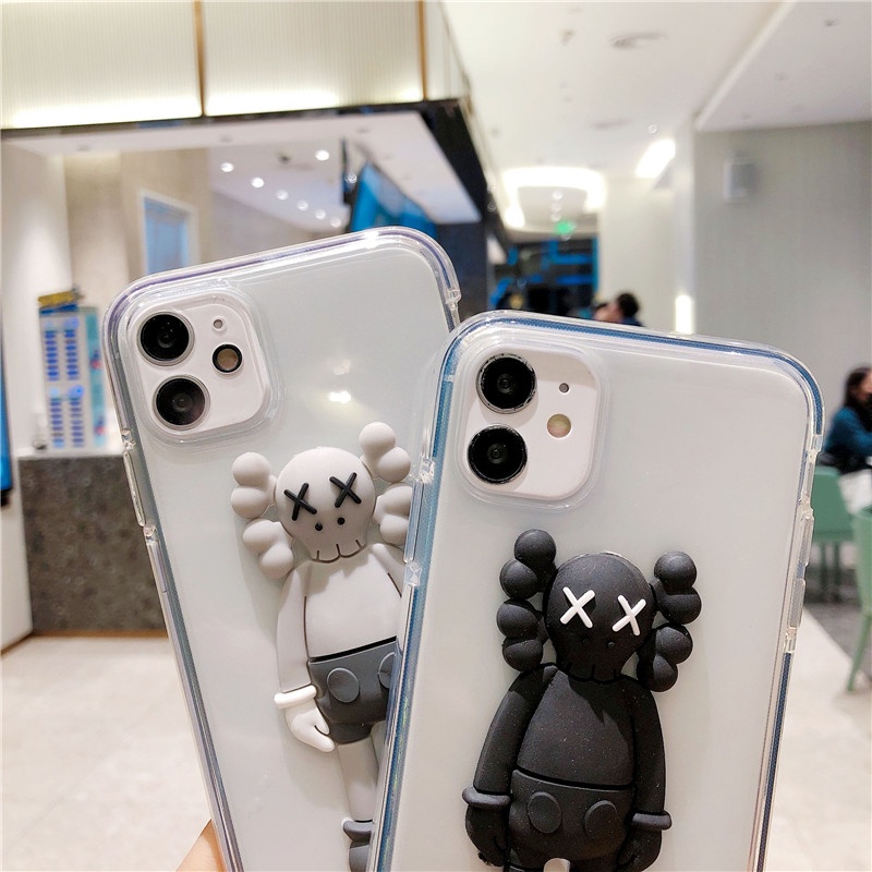 vivo 1609 1606 1611 1610 1601 1603 1716 1723 1718 1726 1713 1714 Transparent fashion mobile phone case kaws Simplicity Creative silicone mobile phone case Soft shell of stereo cartoon mobile phone