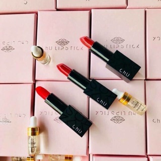 Son chu lipstick thỏi matte( tặng kèm serum tẩy trang)