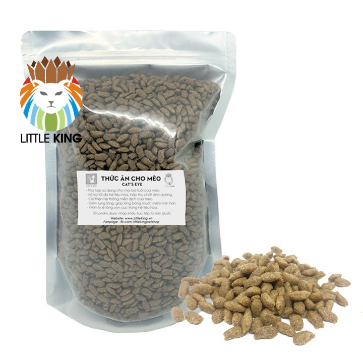 Thức ăn cho mèo 😸 Cats eye Kitten and Cat Hàn Quốc Túi zip 1kg cho mèo trên 3 tháng tuổi Little King pet shop