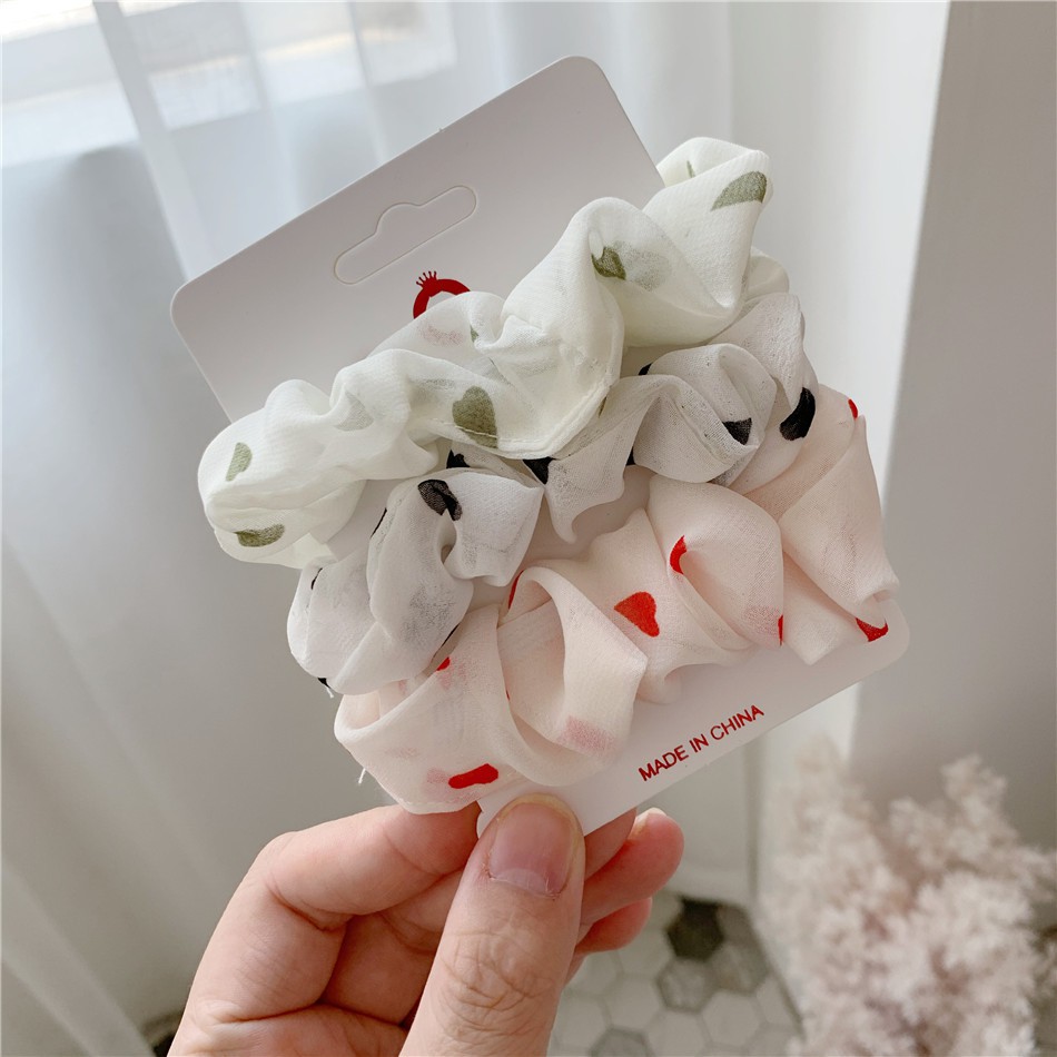 [Mã SKAMCLU8 giảm 10% cho đơn từ 100K] Set 3 dây cột tóc vải Scrunchies HOT TREND