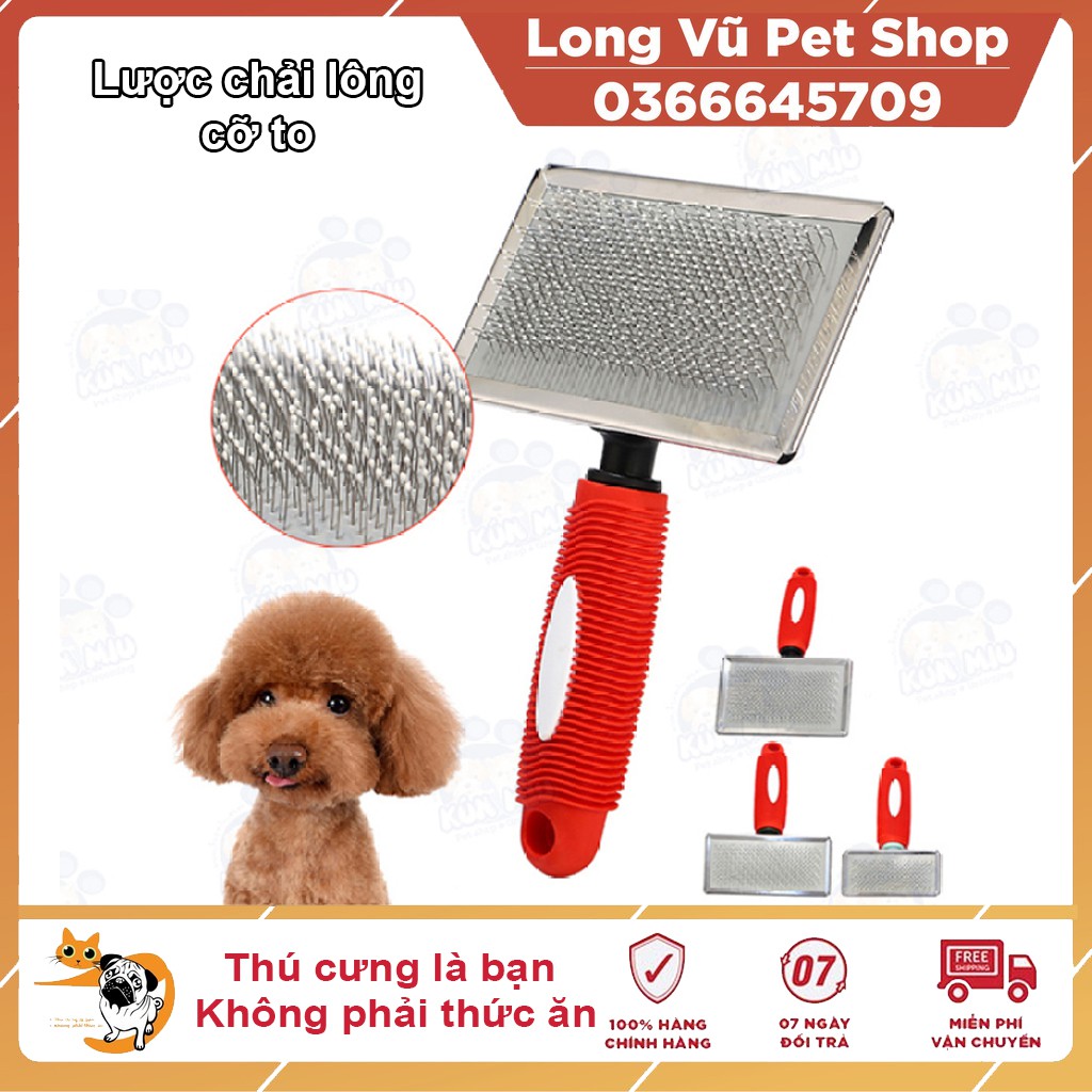 Lược chải lông cao cấp gỡ rối đánh bông lấy lông rụng chó mèo Slicker brush - grooming