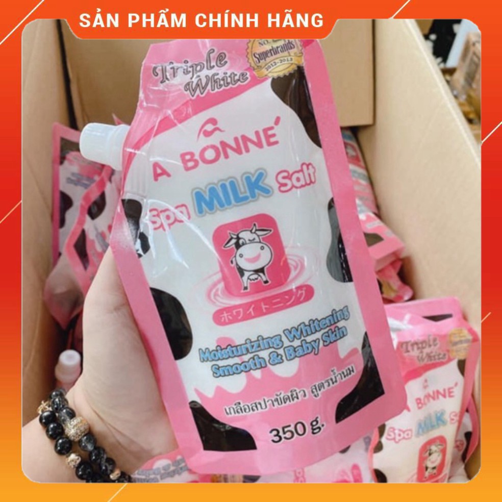 [Mã SKAMLTSM9 giảm 10% đơn 99K] Muối Tắm Sữa Bò Tẩy Tế Bào Chết A Bonne Spa Milk Salt Chính Hãng Thái Lan 350g