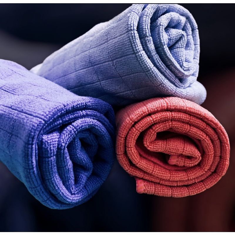 Khăn lau xe hơi, xe máy microfiber caRO 35cm x 40cm