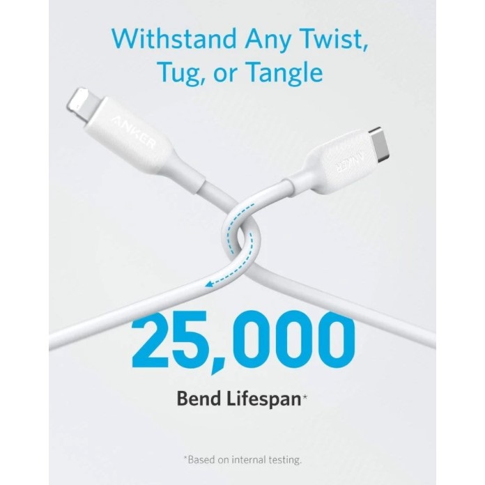 Dây cáp sạc nhanh Anker Type C - L PowerLine III A8832 dài 0.9m và A8833 dài 1.8m dành cho iP