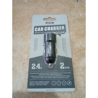 Củ sạc ô tô 2 cổng usb remax rcc 220 - 2.4a