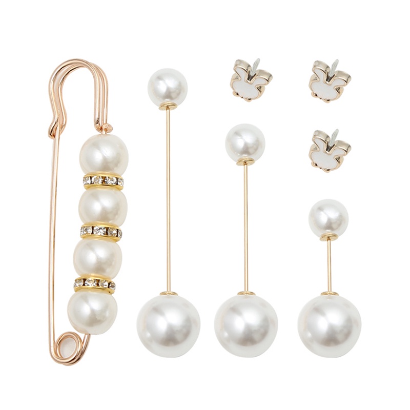 Bộ 2-10 Khuy Măng Sét Đính Ngọc Trai Dễ Thương