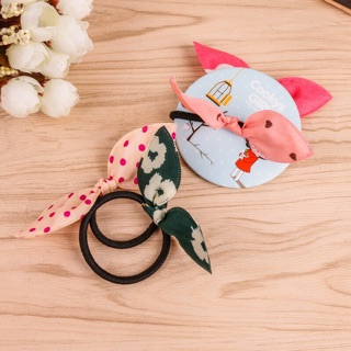 Buộc tóc nơ thỏ dễ thương