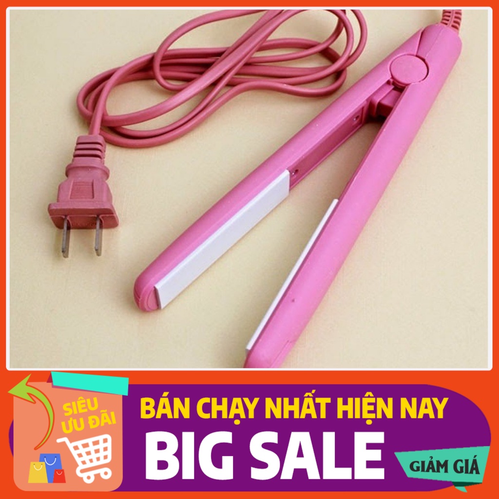 MÁY DUỖI TÓC MINI  gia CỰC RẺ [ vừa duỗi thẳng, vừa uốn xoăn, vừa làm cụp tóc ]