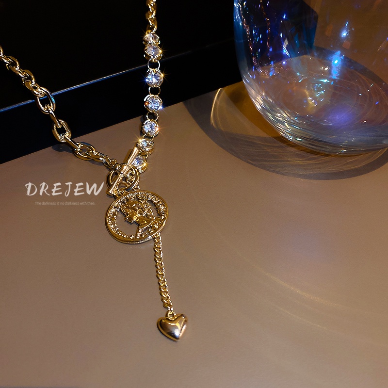 Vòng cổ choker DREJEW kiểu dáng chữ Y thời trang sang trọng cho nữ