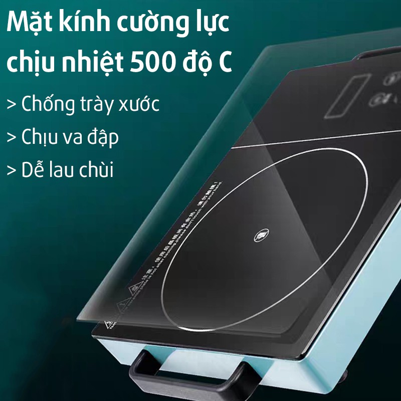 Bêp Hồng Ngoại Đơn Bếp Điện Hồng Ngoại Không Kén Nồi Điều Khiển Cảm Ứng Công Suất Lớn 3500W V125V