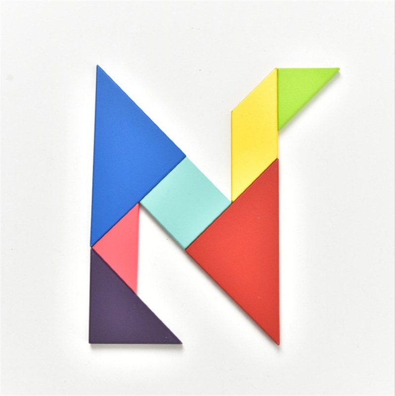 Đồ Chơi Ghép Trí Uẩn Tangram size to 12x12cm, loại dày đẹp. Đồ Chơi Giáo Dục Trí Tuệ Phát Triển Tư Duy Cho Bé
