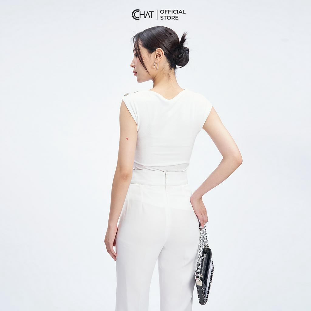 Áo Thun 𝐂𝐂𝐇𝐀𝐓 Kiểu Nhún Phối Sườn Chất Vải Cao Cấp Co Giãn 4 Chiều 53TNC8004OT