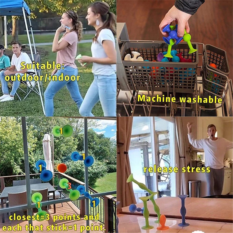 Mary 1PC Toy Interlocking Building Squigz Dollhouse Portable Toy Anti-Stress Gadget