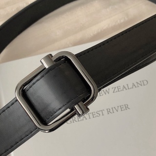 Thắt Lưng Da Nam Nữ Unisex Kuu Clothes Màu Đen Đẹp  - Dây Lưng Da PU Mặt Kim Loại Hàn Quốc - Thắt Lưng Dave