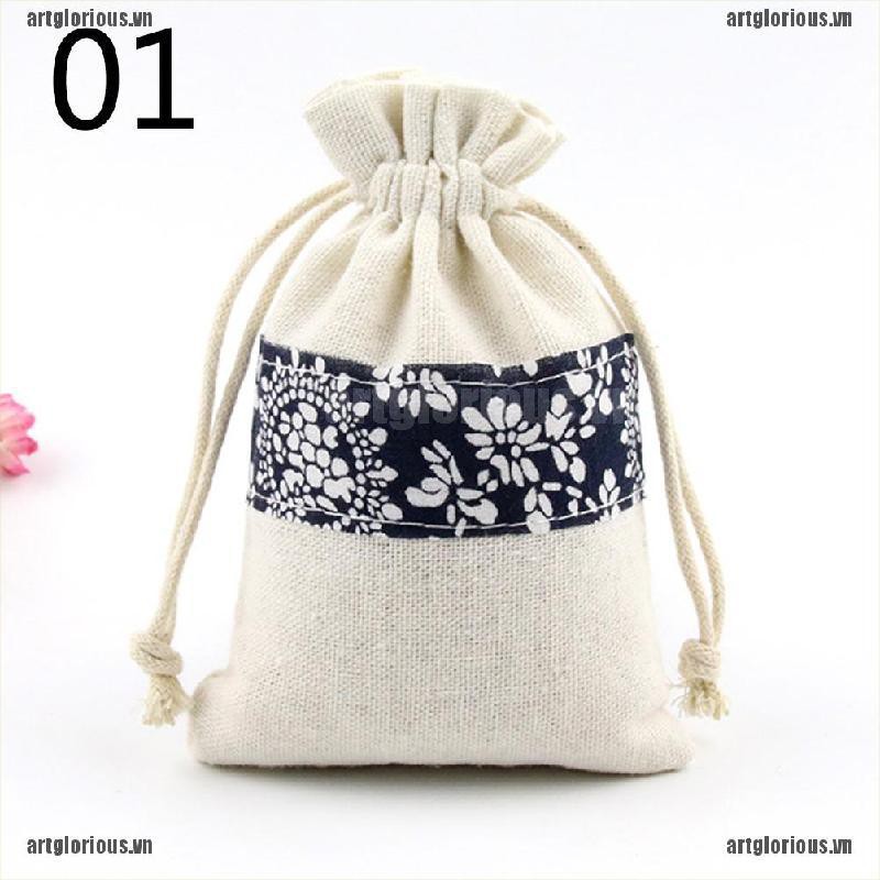 Bộ 2 Túi Vải Cotton Đựng Trang Sức Thủ Công