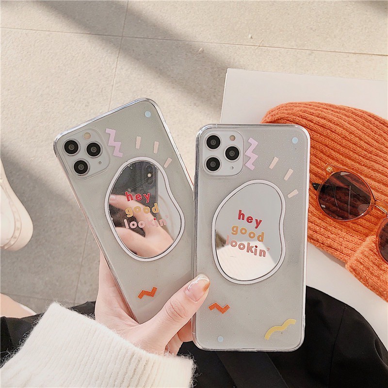 𝐂𝐨́ 𝐬𝐚̆̃𝐧 𝐜𝐡𝐨 𝐢𝐏𝐡𝐨𝐧𝐞 𝟏𝟐  Ốp lưng iphone Trong Có Gương Soi
