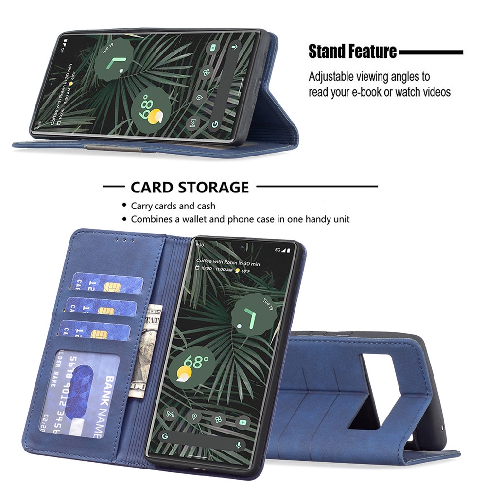 Ốp Điện Thoại Da PU Dạng Ví Nắp Lật Có Ngăn Đựng Thẻ Và Giá Đỡ Sang Trọng Cho Google Pixel 7 6 Pro