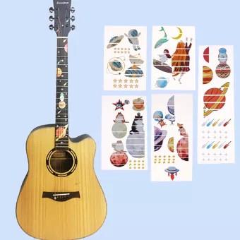 Jettingbuy Không Gian Đi Bộ Khảm Đàn Ghi Ta Bass Sticker Fretboard Đánh Dấu Trang Trí Tự Làm N1_BBYA2_168