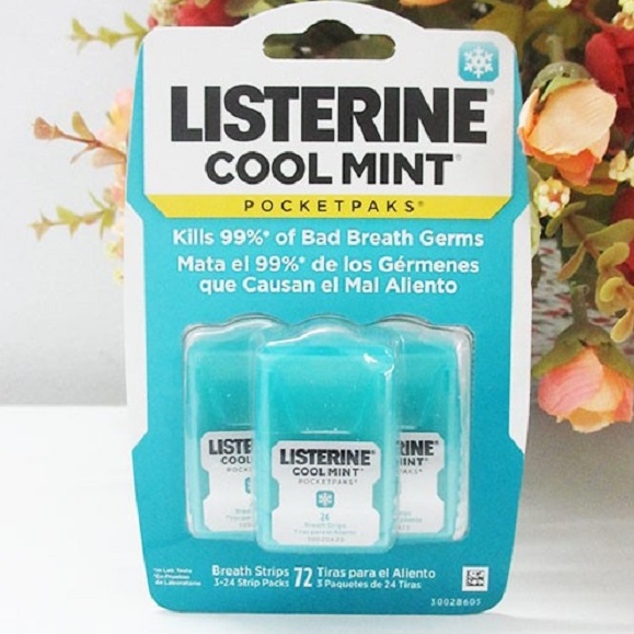 Miếng Ngậm Thơm Miệng Diệt Khuẩn Listerine vỉ 3 hộp 72 miếng