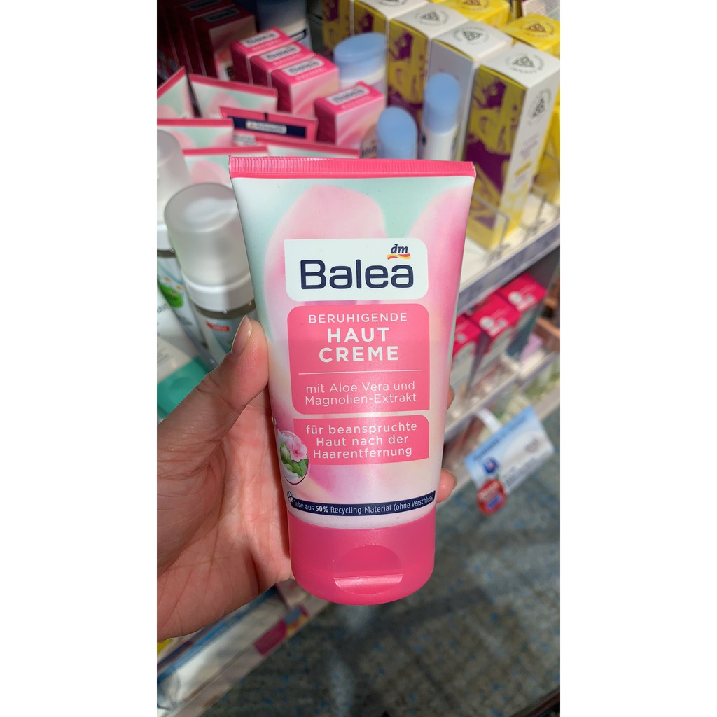 Kem dưỡng sau wax sau cạo lông Balea Beruhigende Hautcreme kem ức chế mọc lông nội địa Đức